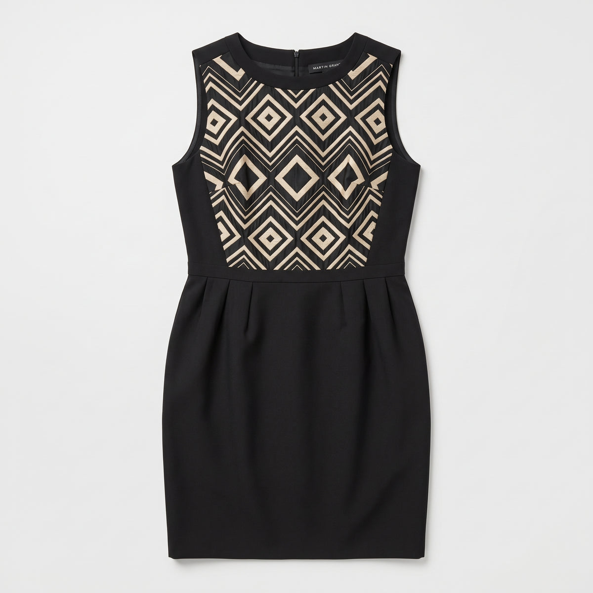 Geometric Pattern Sleeveless Dress