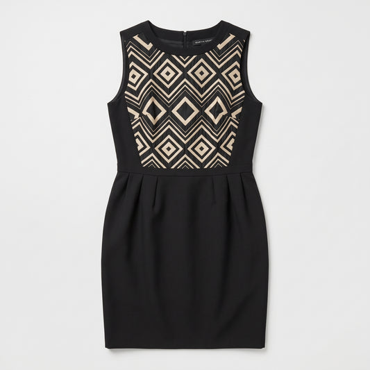 Geometric Pattern Sleeveless Dress