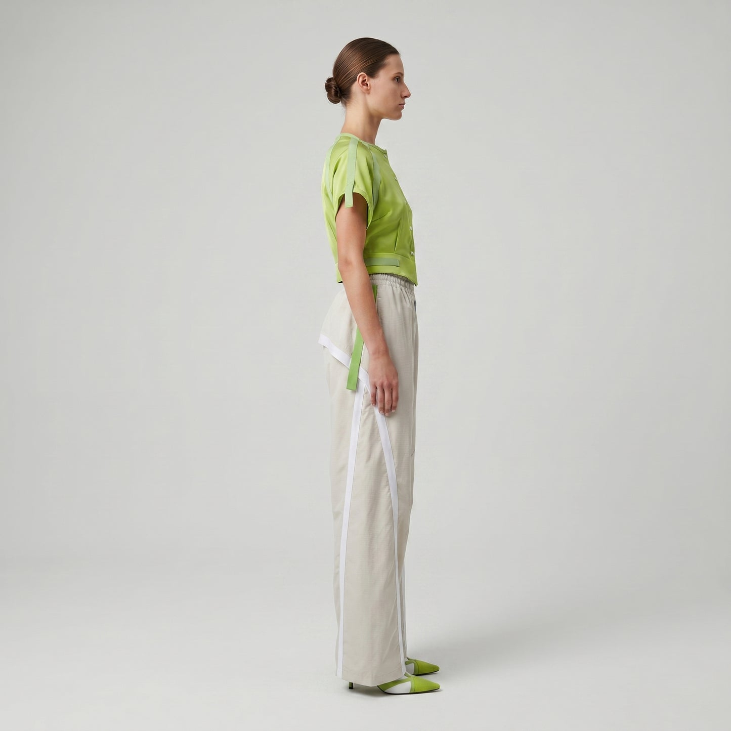 Floral Button Relaxed Casual Trousers
