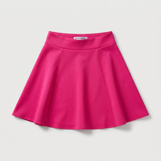 Vibrant Pink Flared Mini Skirt