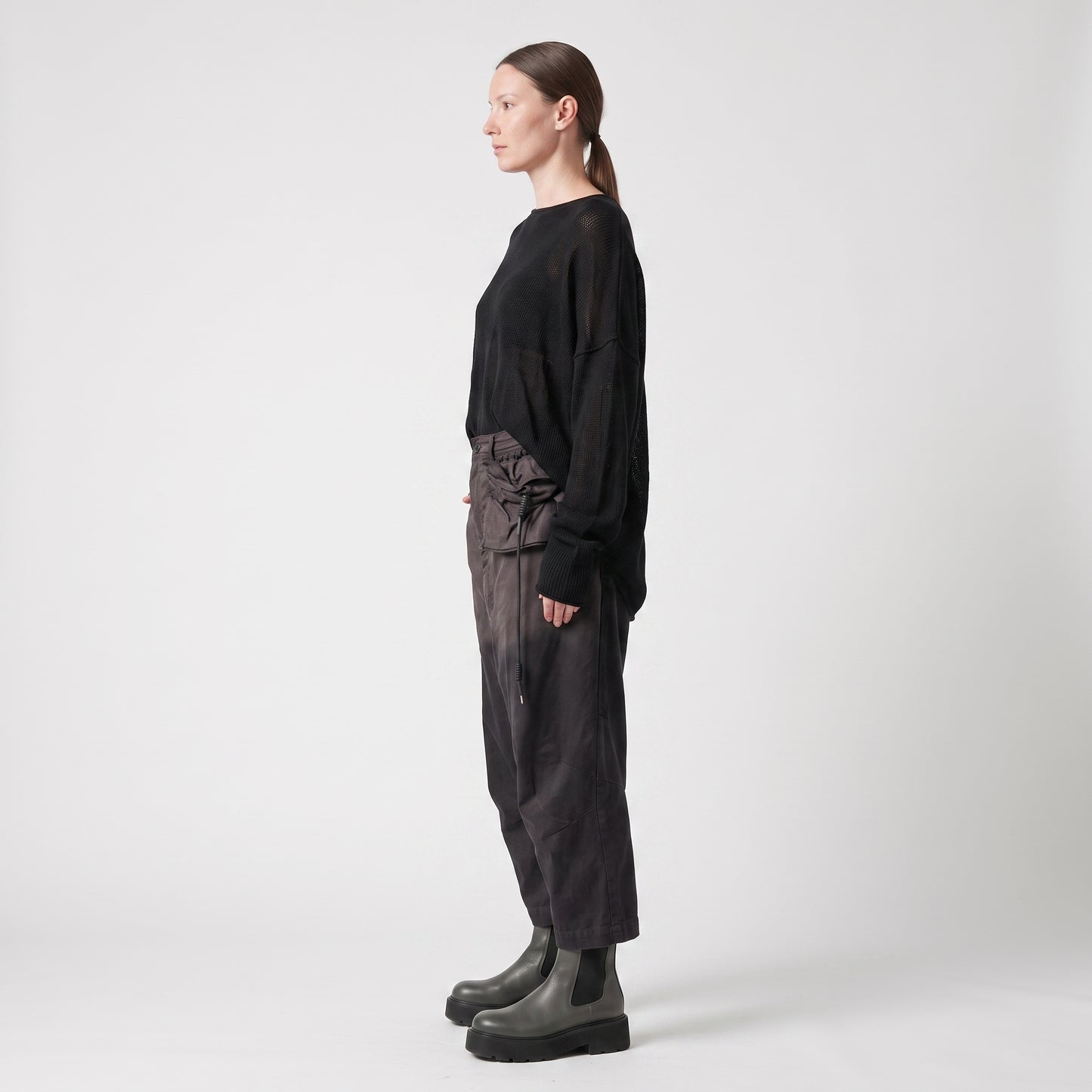 Utility Cargo Drop Crotch Trousers