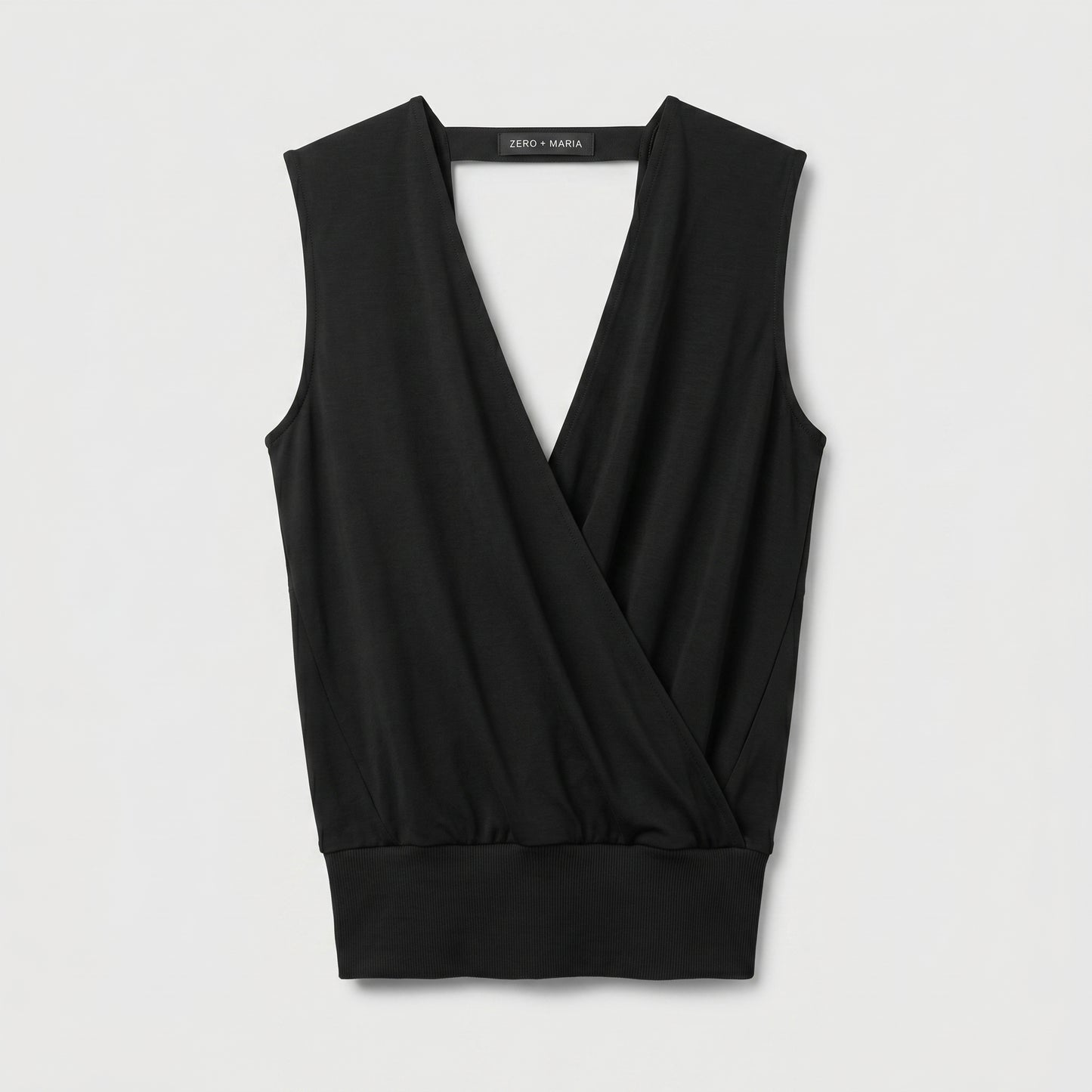 Sleeveless V-Neck Wrap Vest