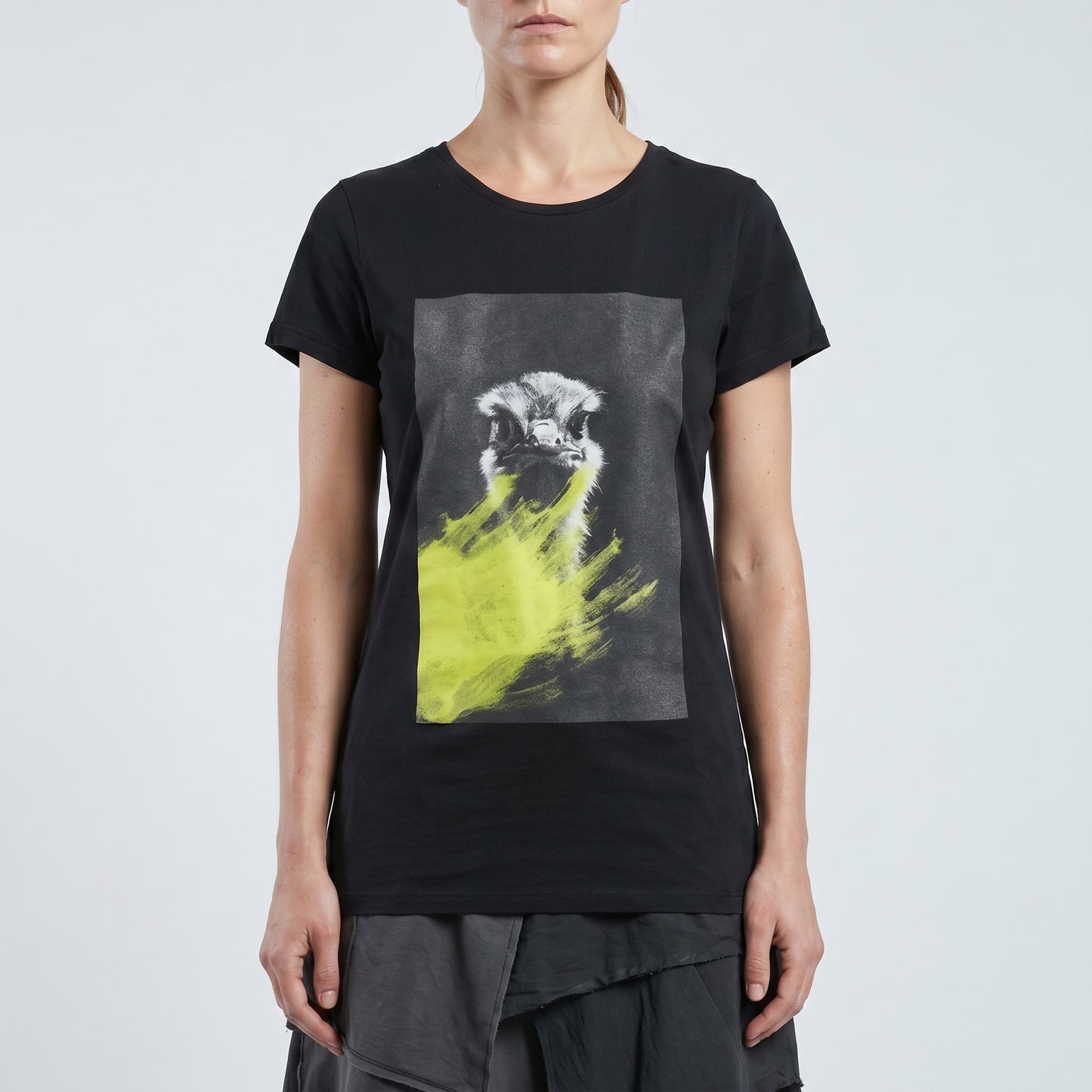 Artistic Ostrich Graphic Tee