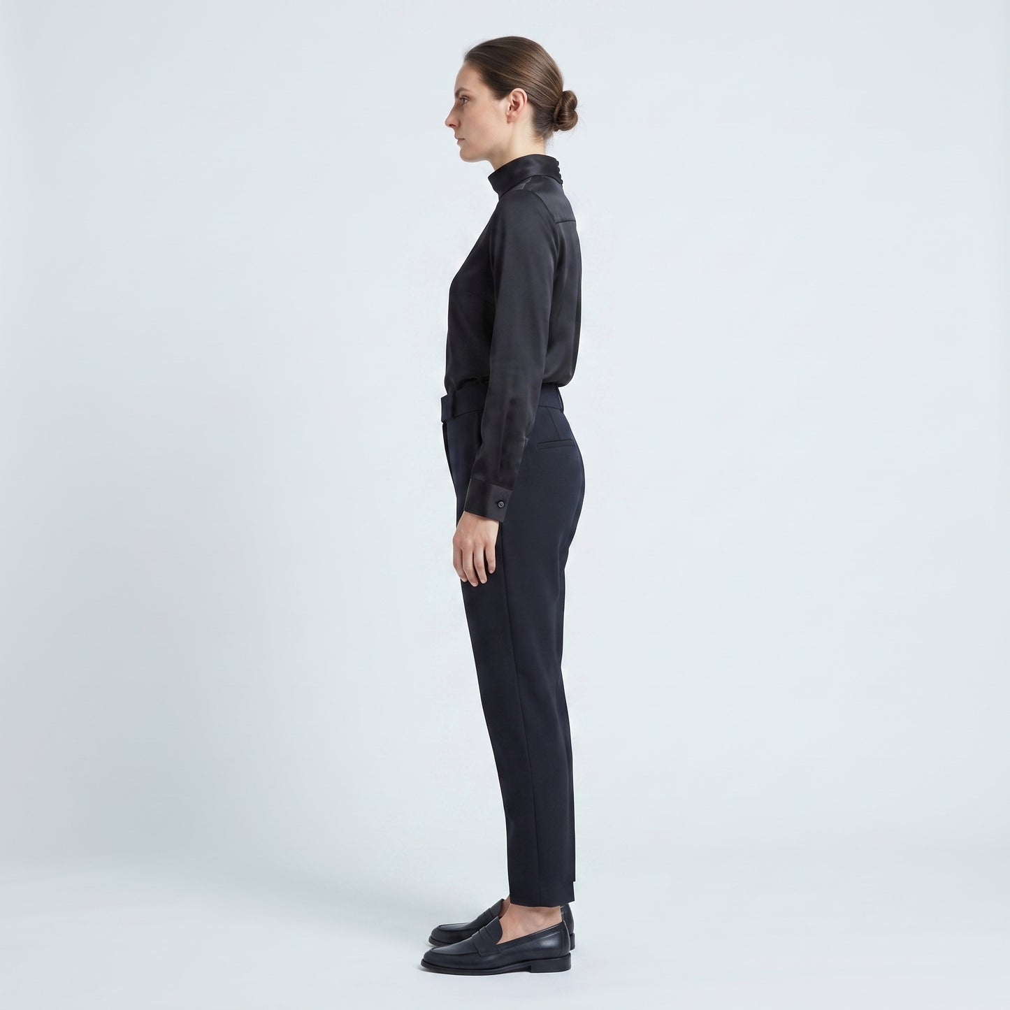 Tailored Cropped Black Trousers