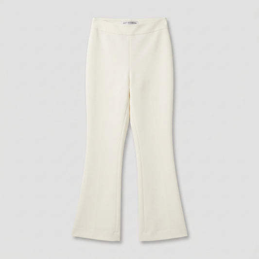 Tailored Cream Flared Trousers