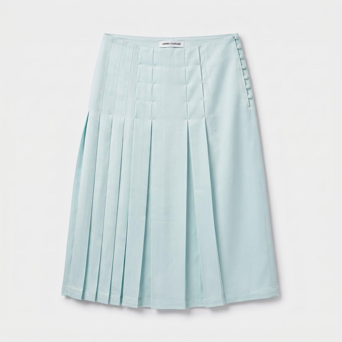 Pleated High-Waisted Pastel Skirt