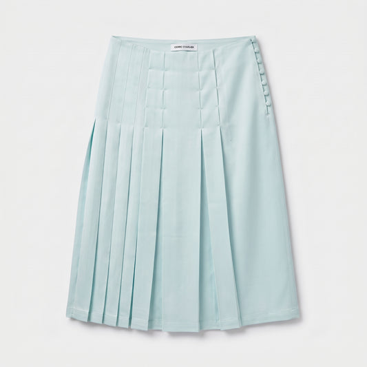 Pleated High-Waisted Pastel Skirt
