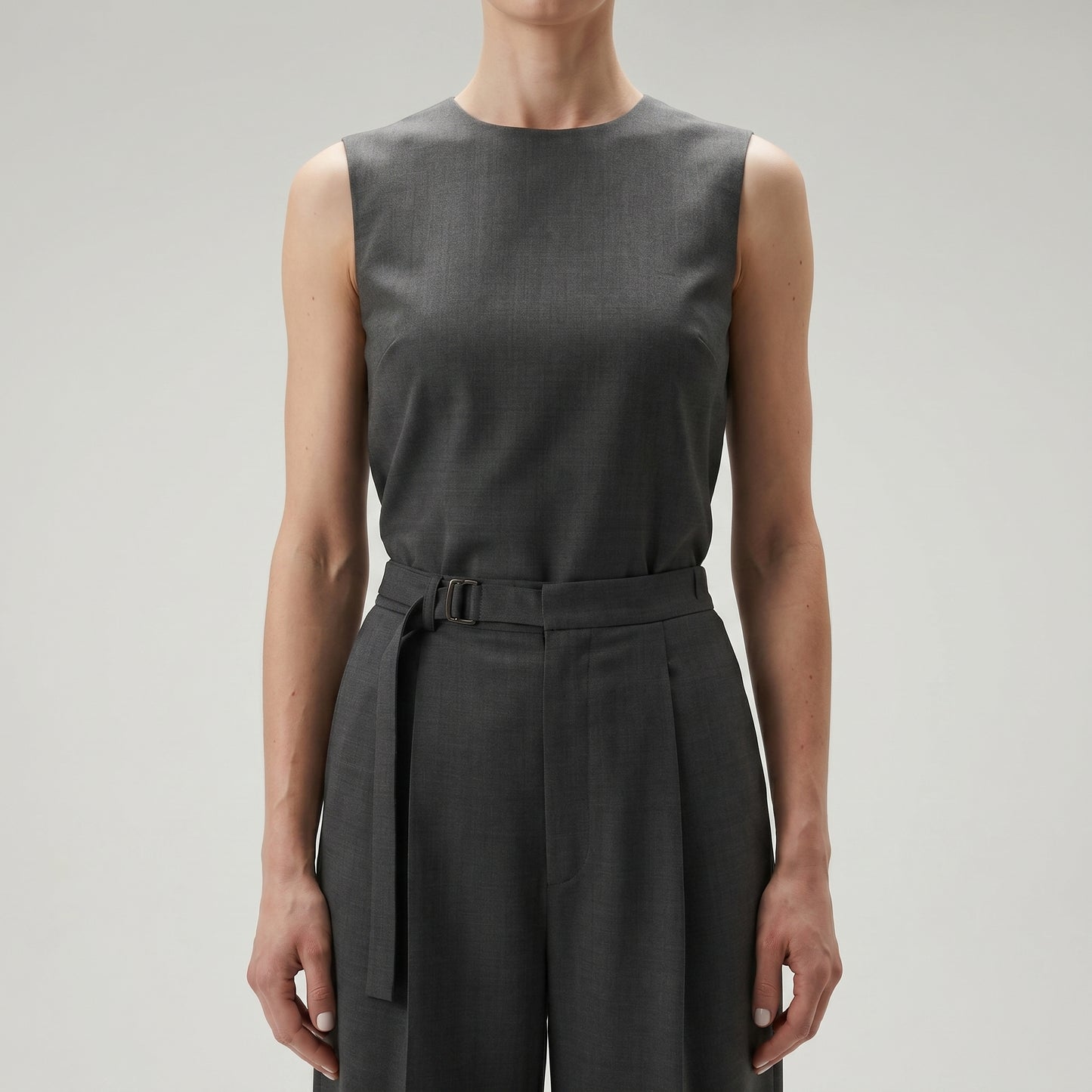 Tailored High-Waisted Wide Trousers