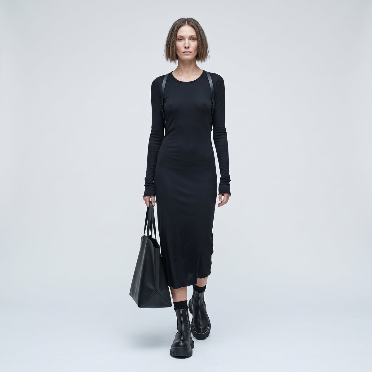 Essential Long Sleeve Shift Dress