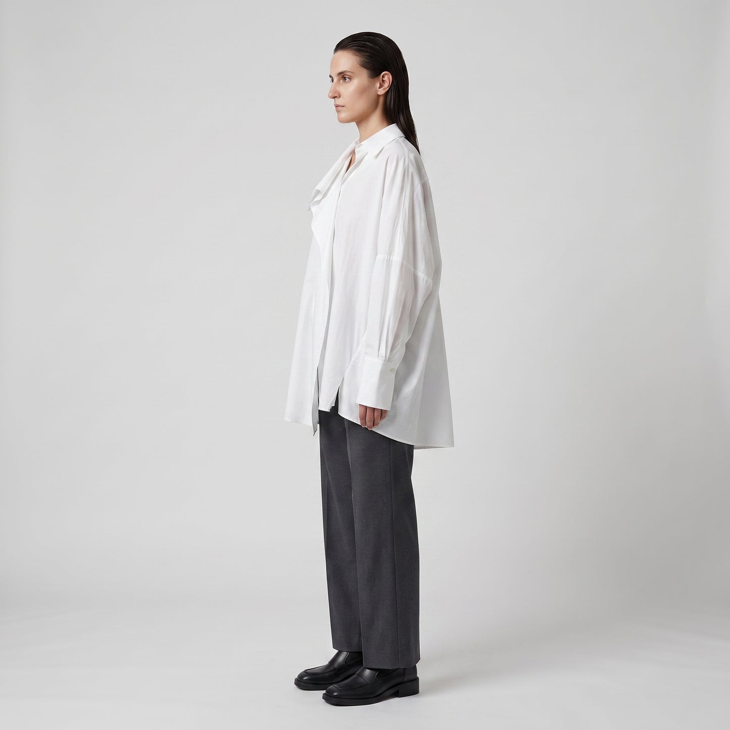 Oversized Asymmetric Cotton Shirt