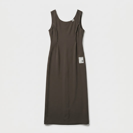 Sleeveless Minimalist Column Midi Dress