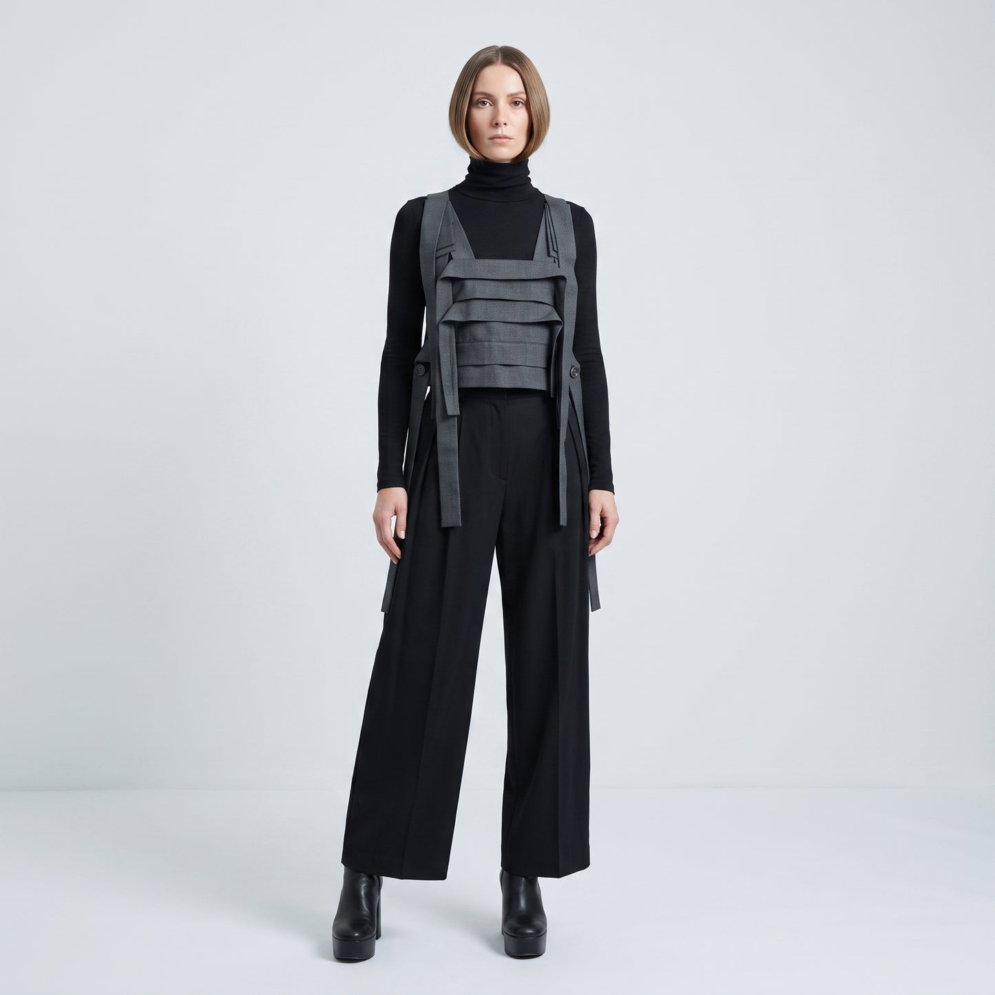 Structured Architectural Layered Vest