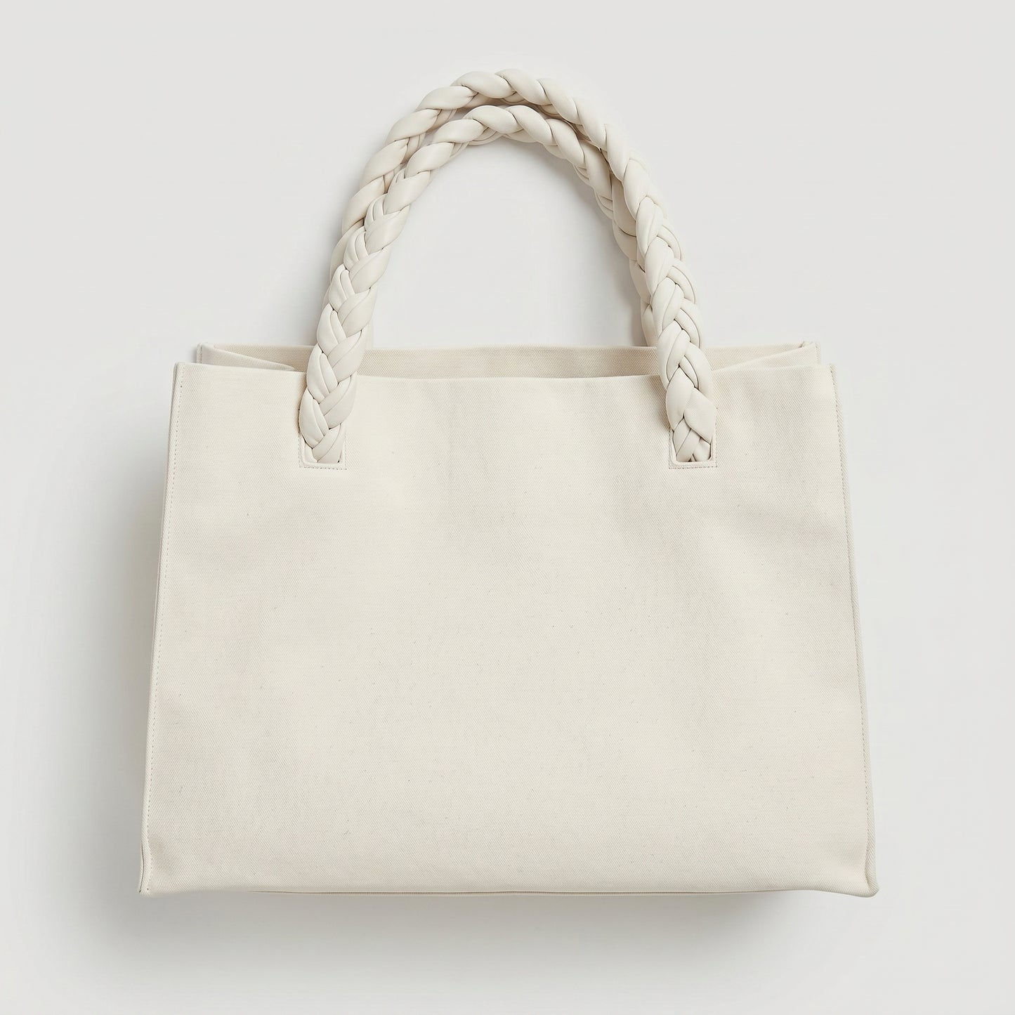 Braided Handle Minimalist Tote