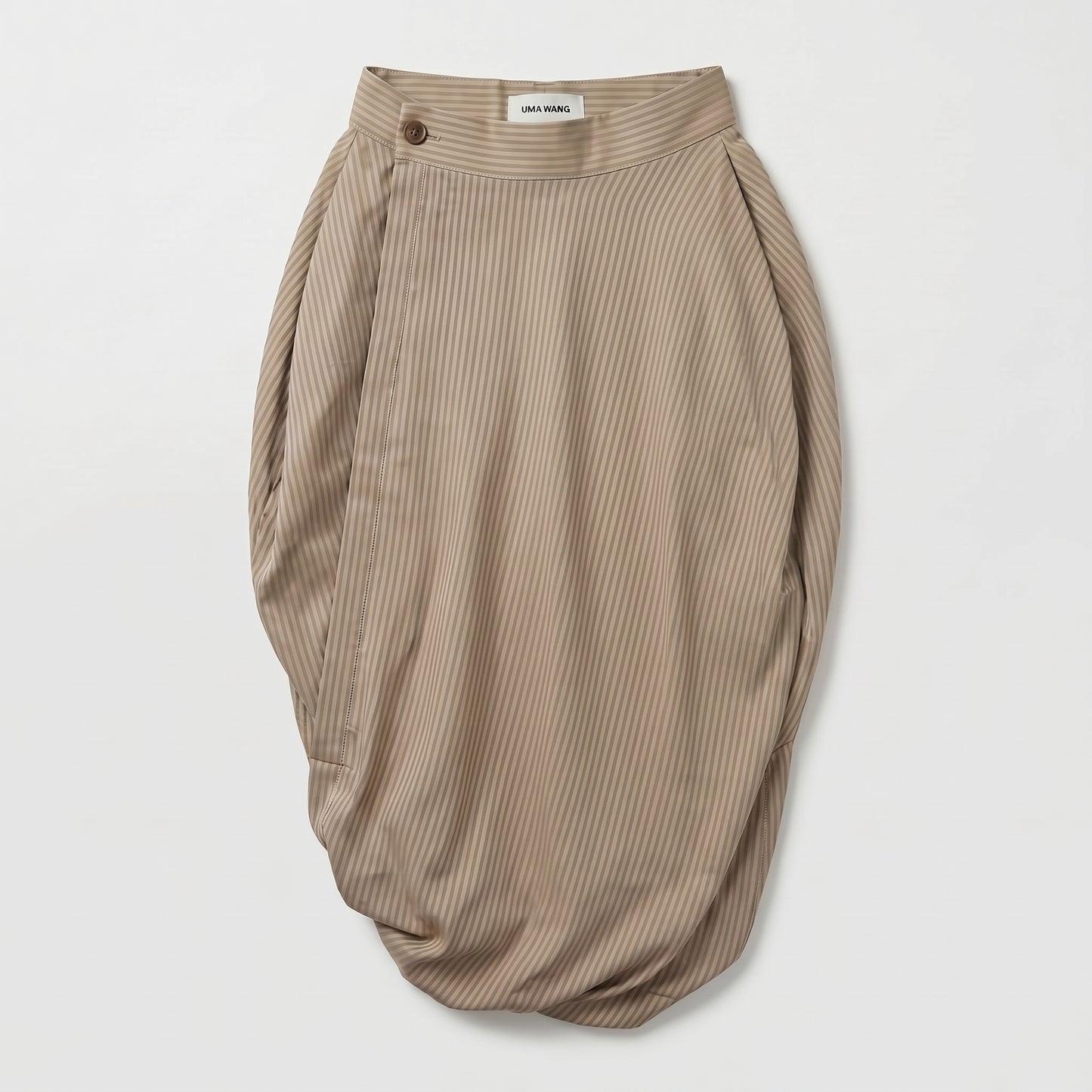 Striped Draped Cocoon Skirt