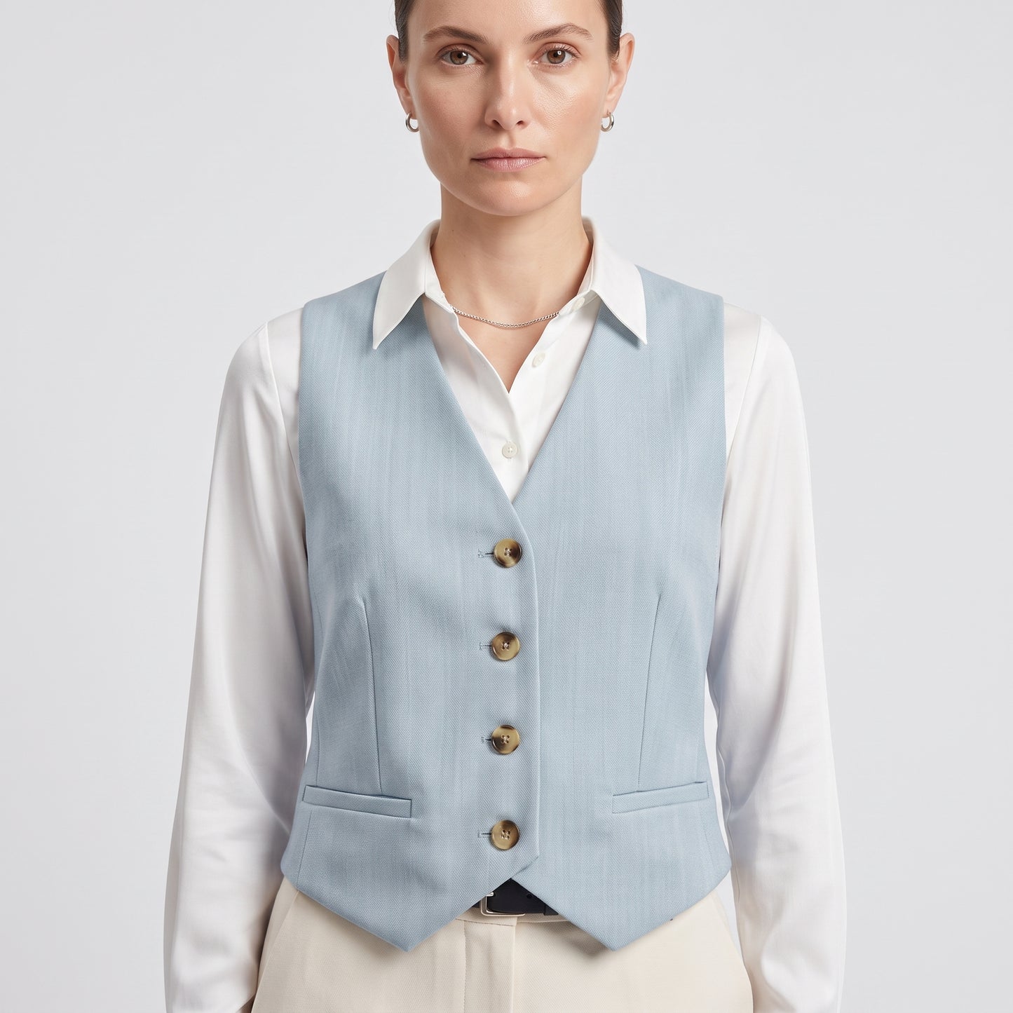 Tailored Sky Blue Vest