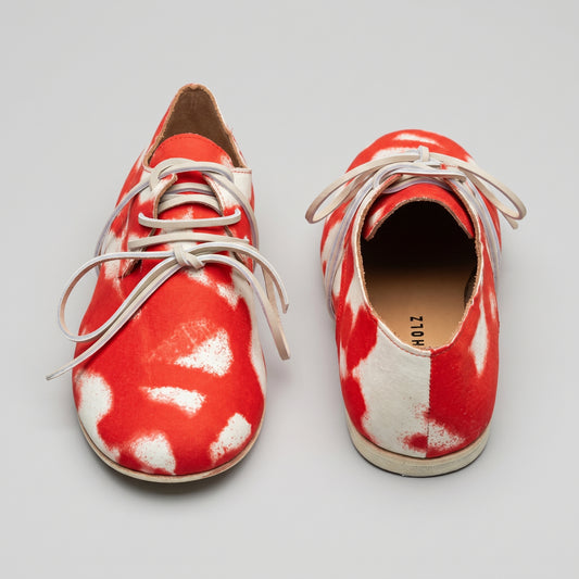 Abstract Print Lace-Up Shoes