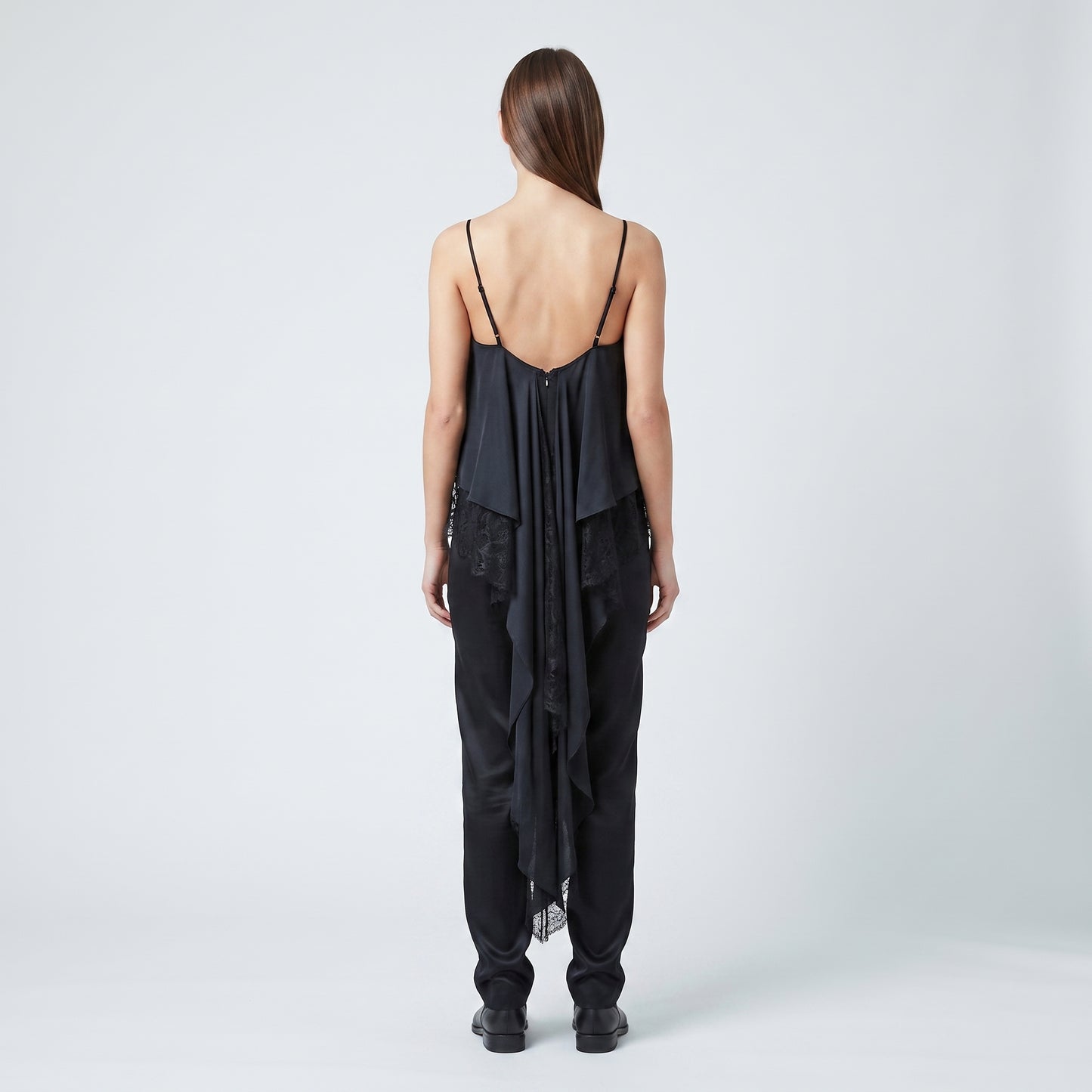 Lace Tiered Spaghetti Strap Jumpsuit