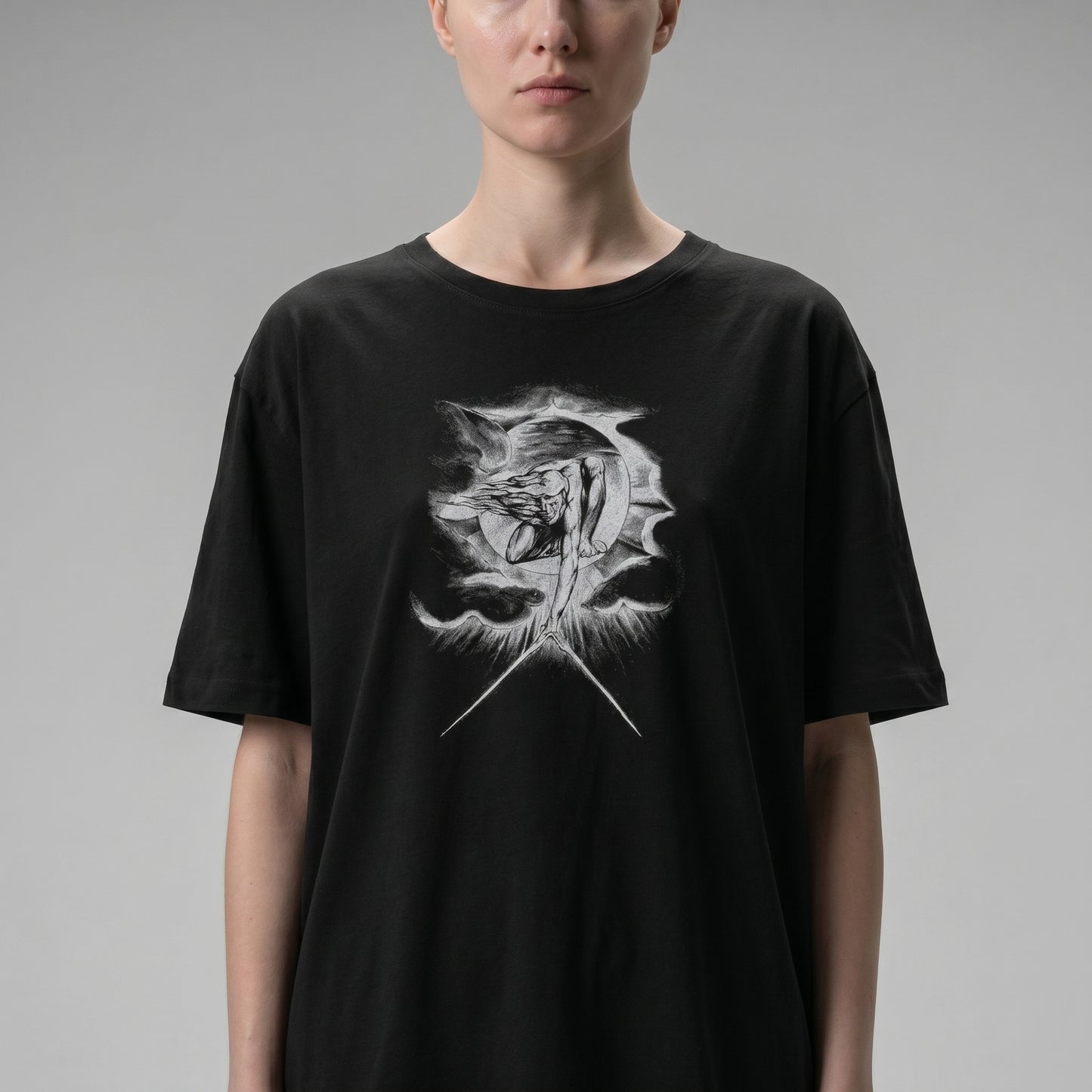 Graphic Print Cotton Crewneck Tee