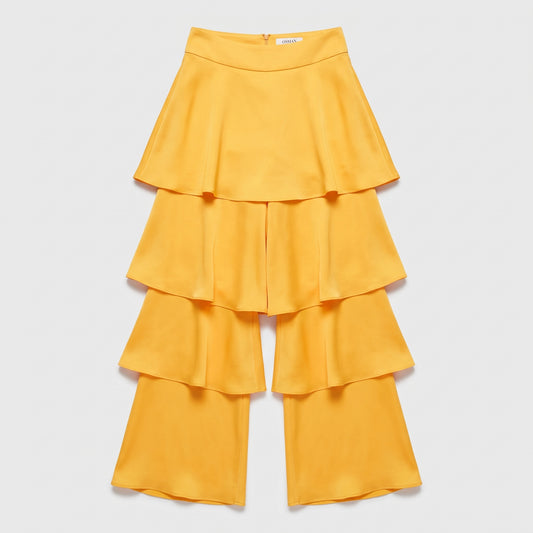 Tiered Ruffled Statement Trousers