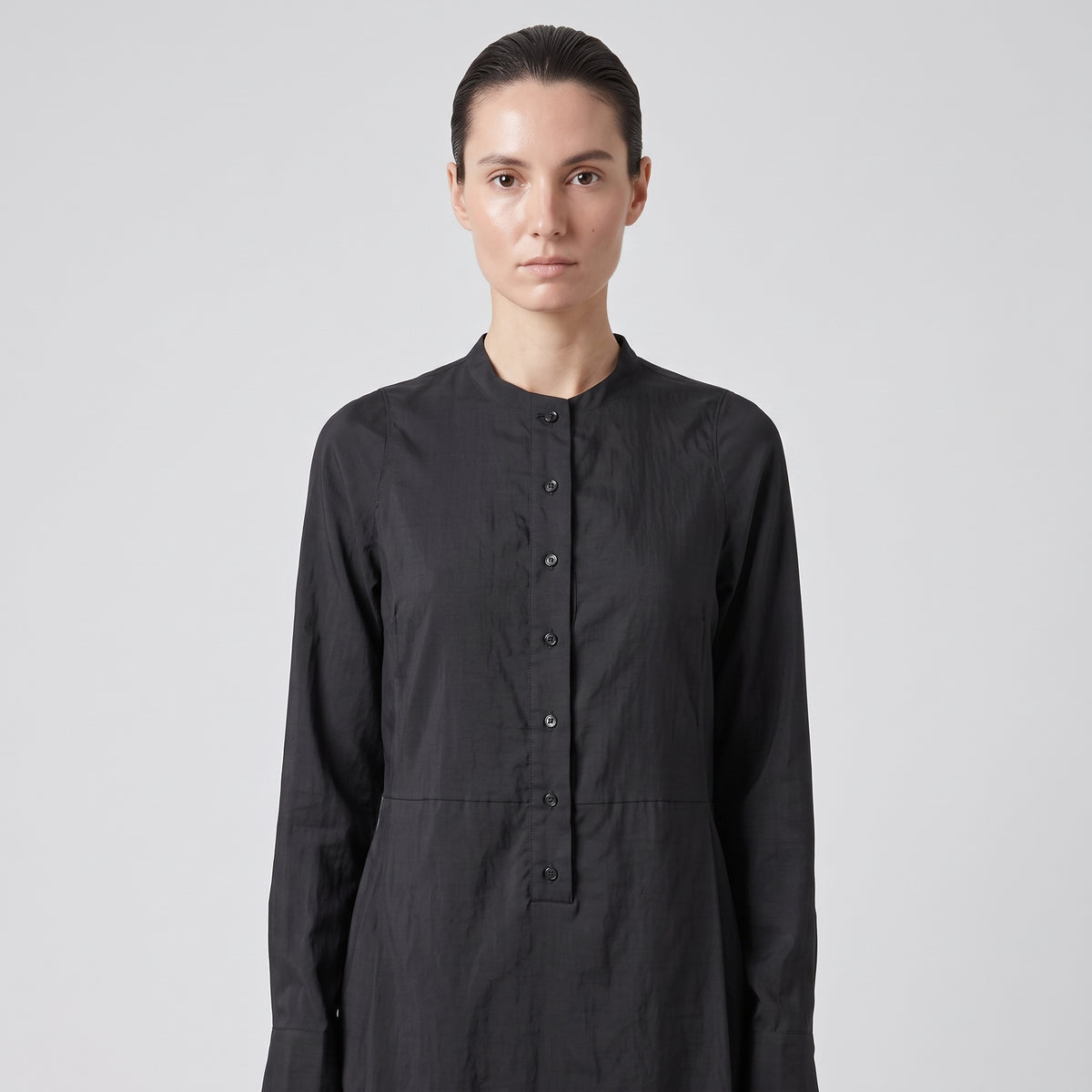 Minimalist Black Cotton Tunic