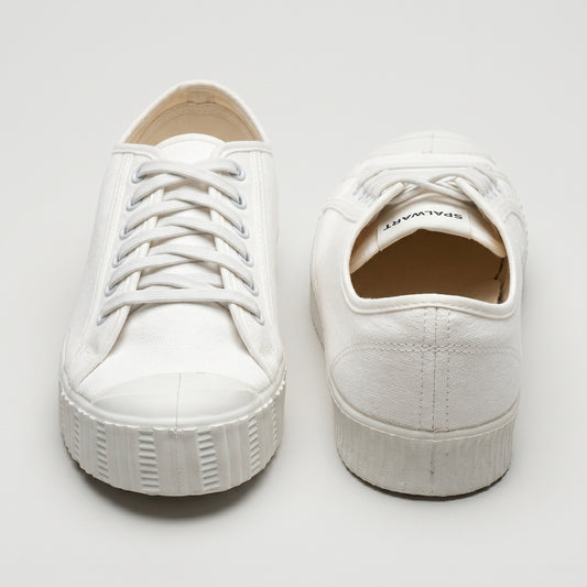 Classic White Canvas Low Sneakers