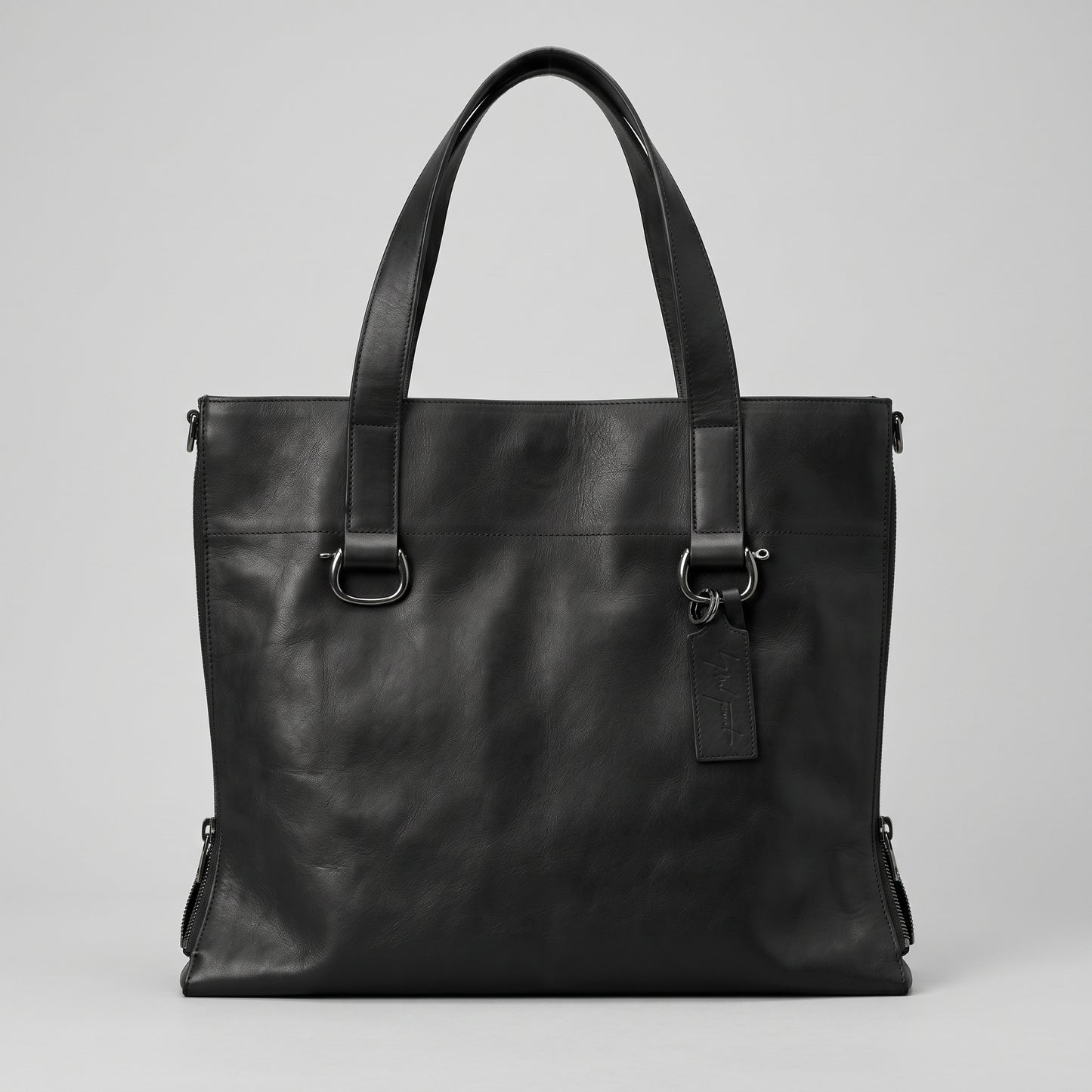 Structured Leather Tote Bag