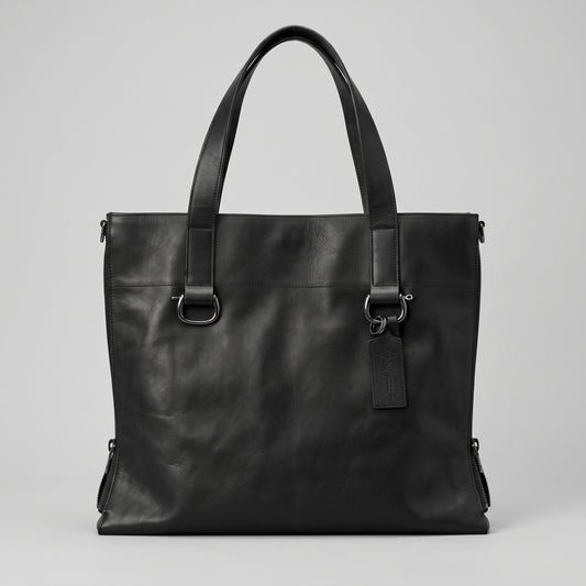 Structured Leather Tote Bag