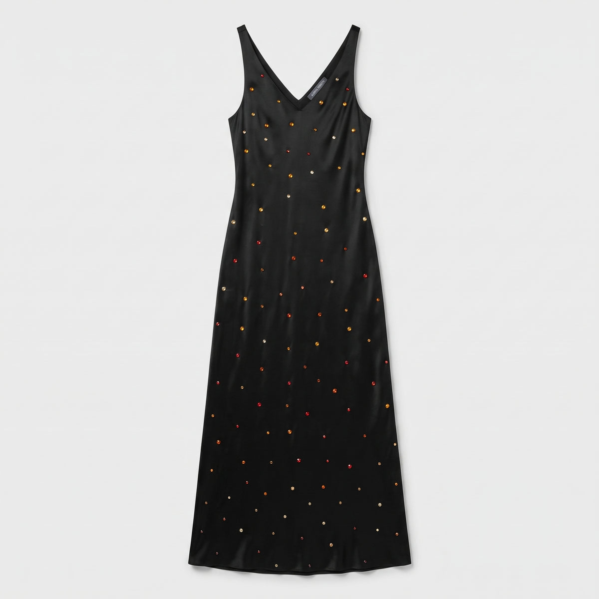 Embellished Silk Midi Slip Dress