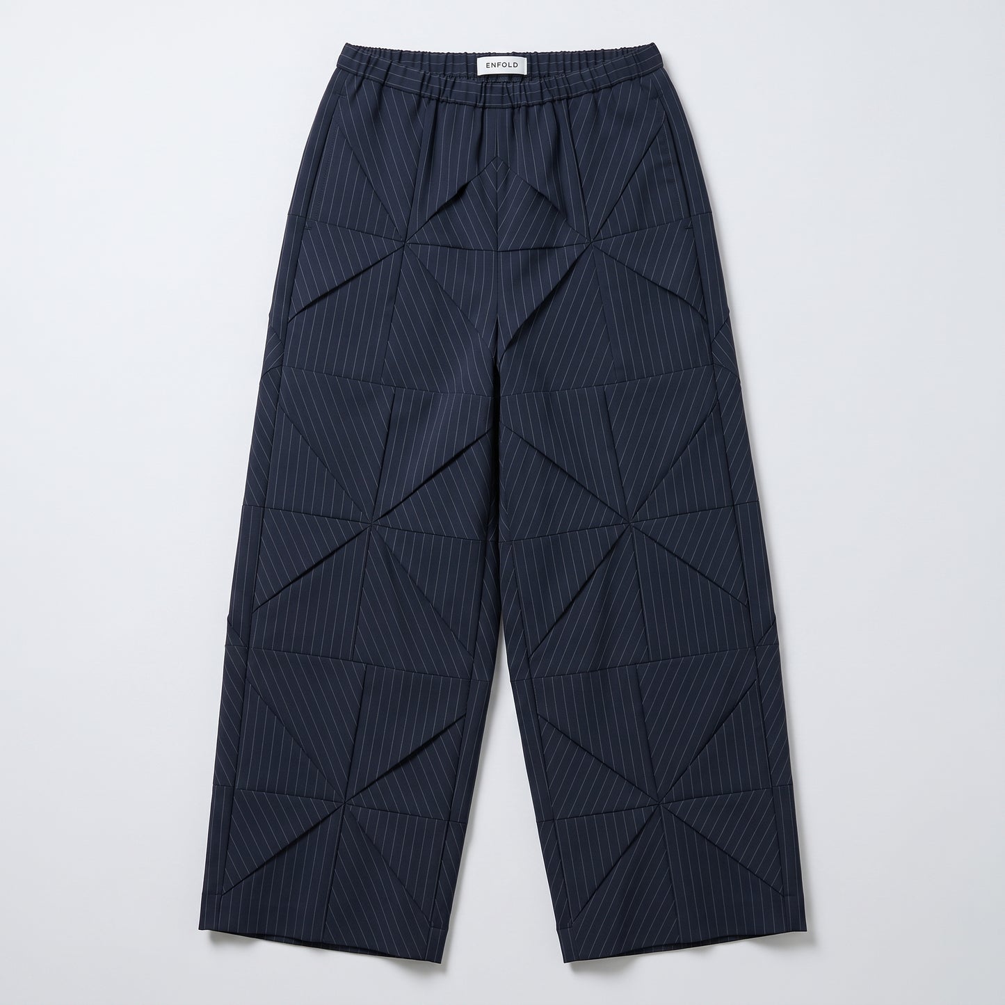 Architectural Pinstripe Wide-Leg Trousers