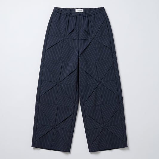 Architectural Pinstripe Wide-Leg Trousers