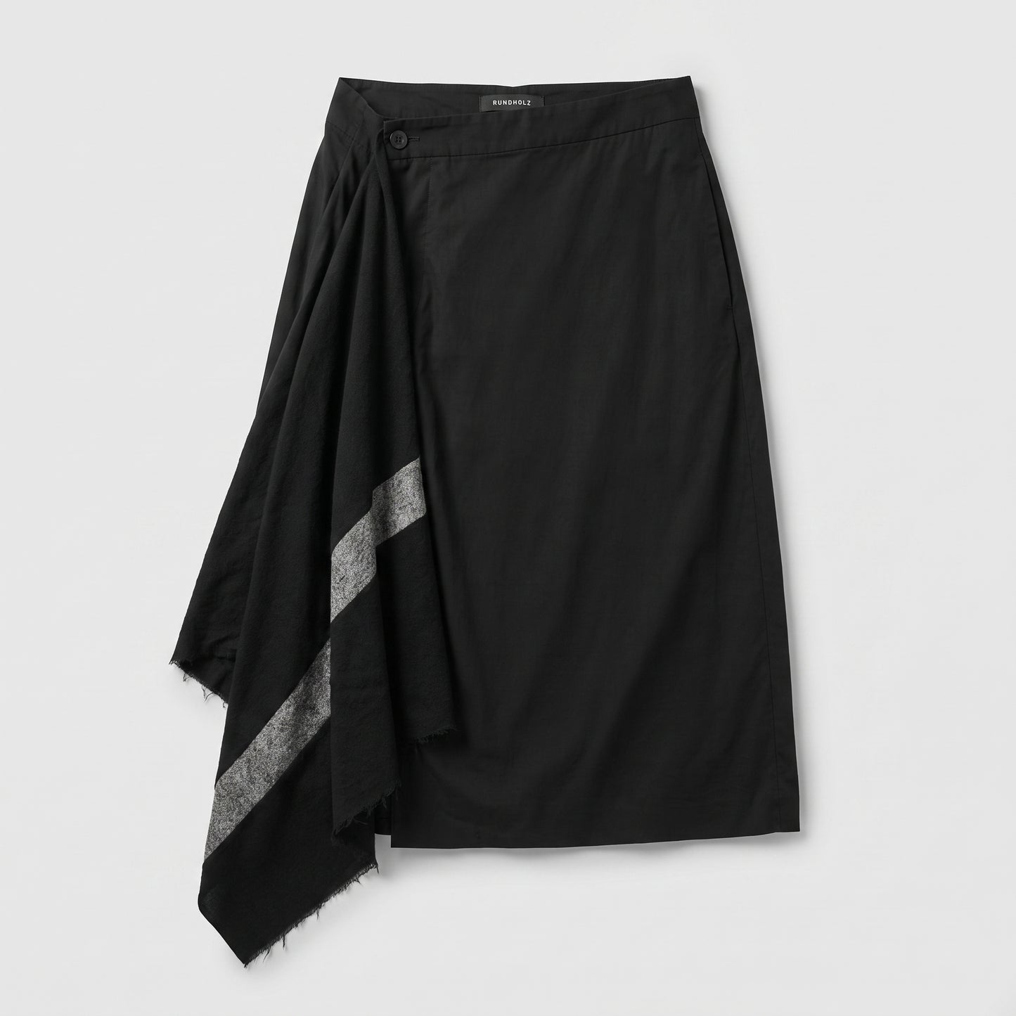 Asymmetric Draped Midi Skirt