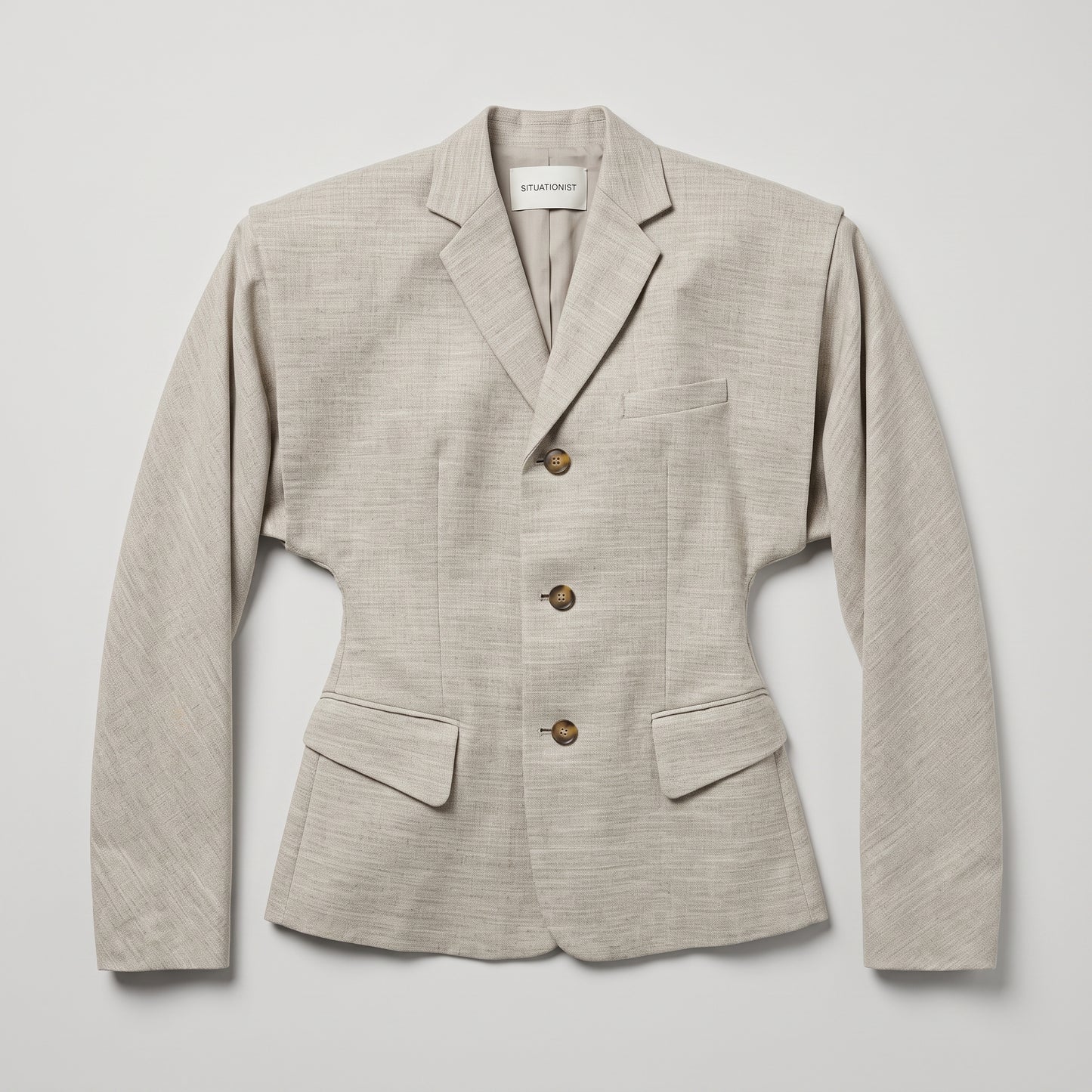 Tailored Beige Cutout Blazer