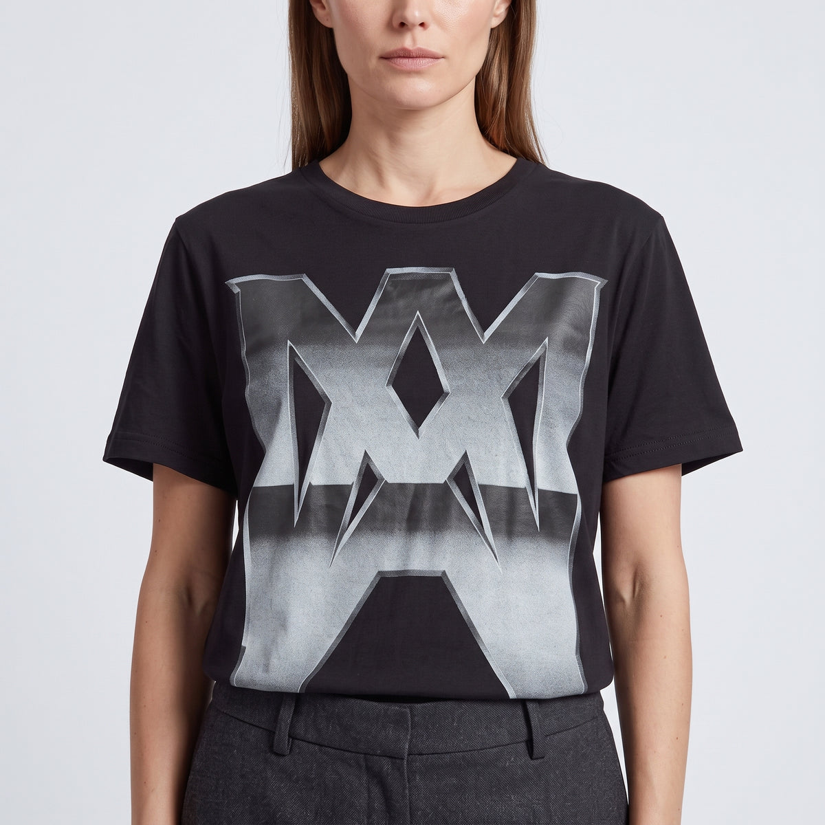 Graphic Metallic Logo Black Tee