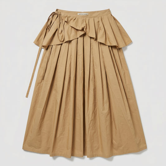 Asymmetric Ruffled Midi Skirt