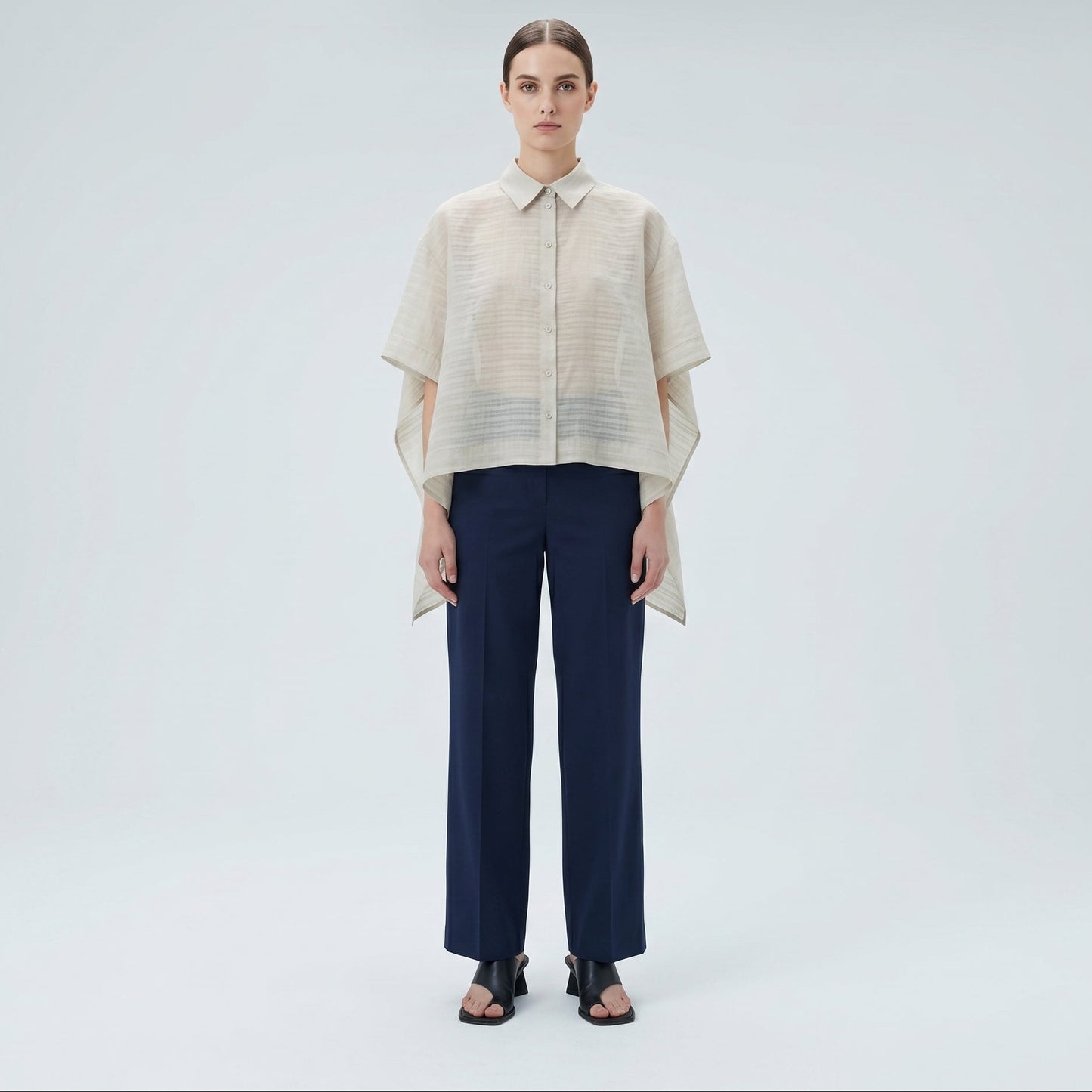 Textured Airy Oversized Shirt