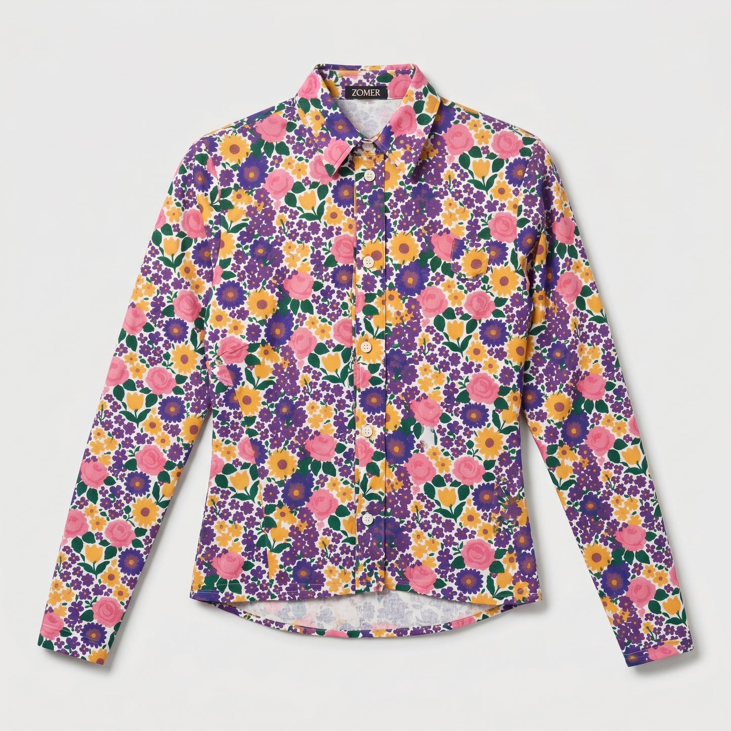 Vibrant Floral Long Sleeve Shirt