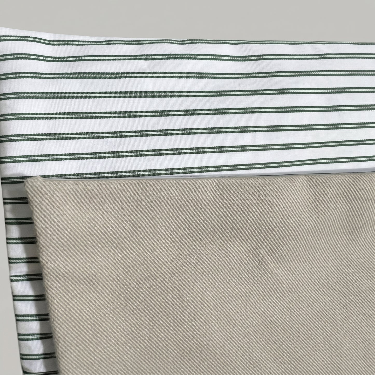 Beige Striped Trim Knit Scarf