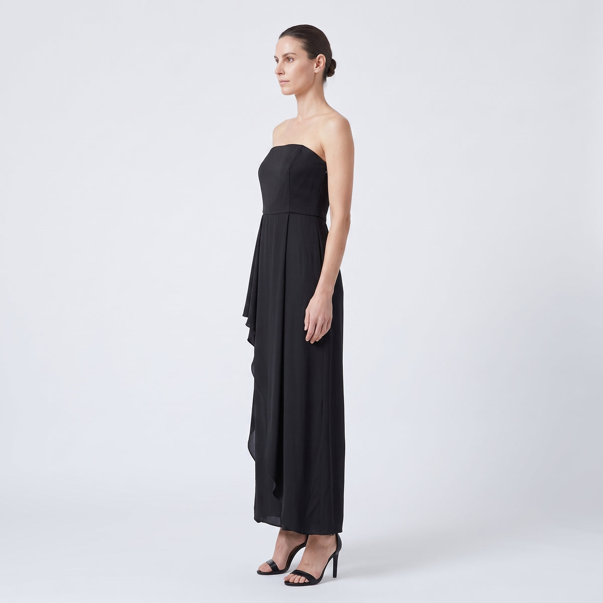Strapless Draped Evening Jumpsuit