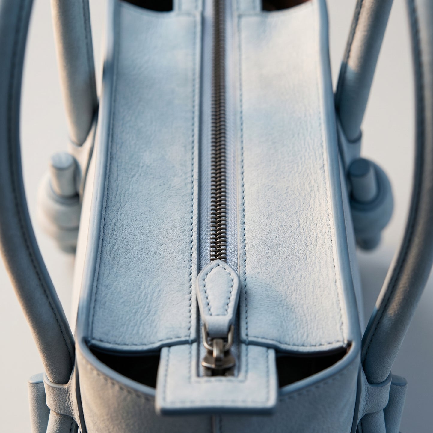 Pastel Blue Knotted Mini Bag