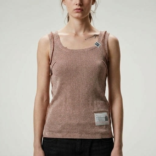 Ribbed Knit Sleeveless Top