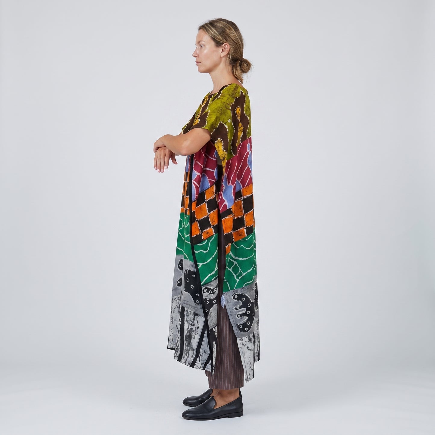 Abstract Printed Cotton Shift Dress