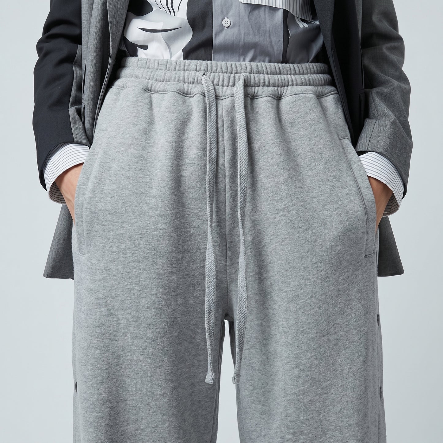 Wide Leg Snap Button Pants