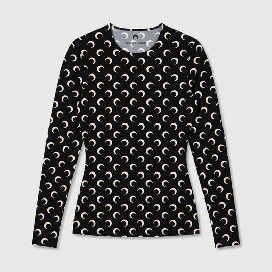 Crescent Moon Print Top
