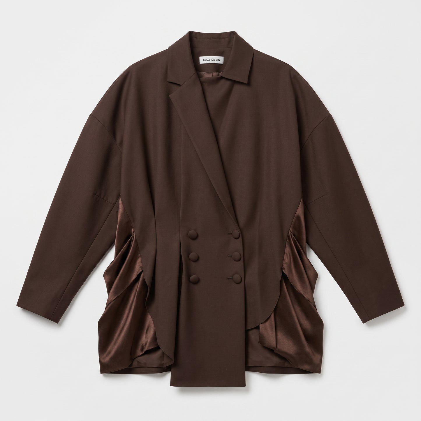 Structured Double-Breasted Tailored Jacket