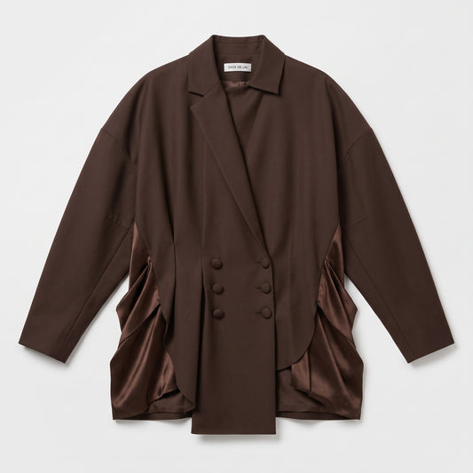 Structured Double-Breasted Tailored Jacket