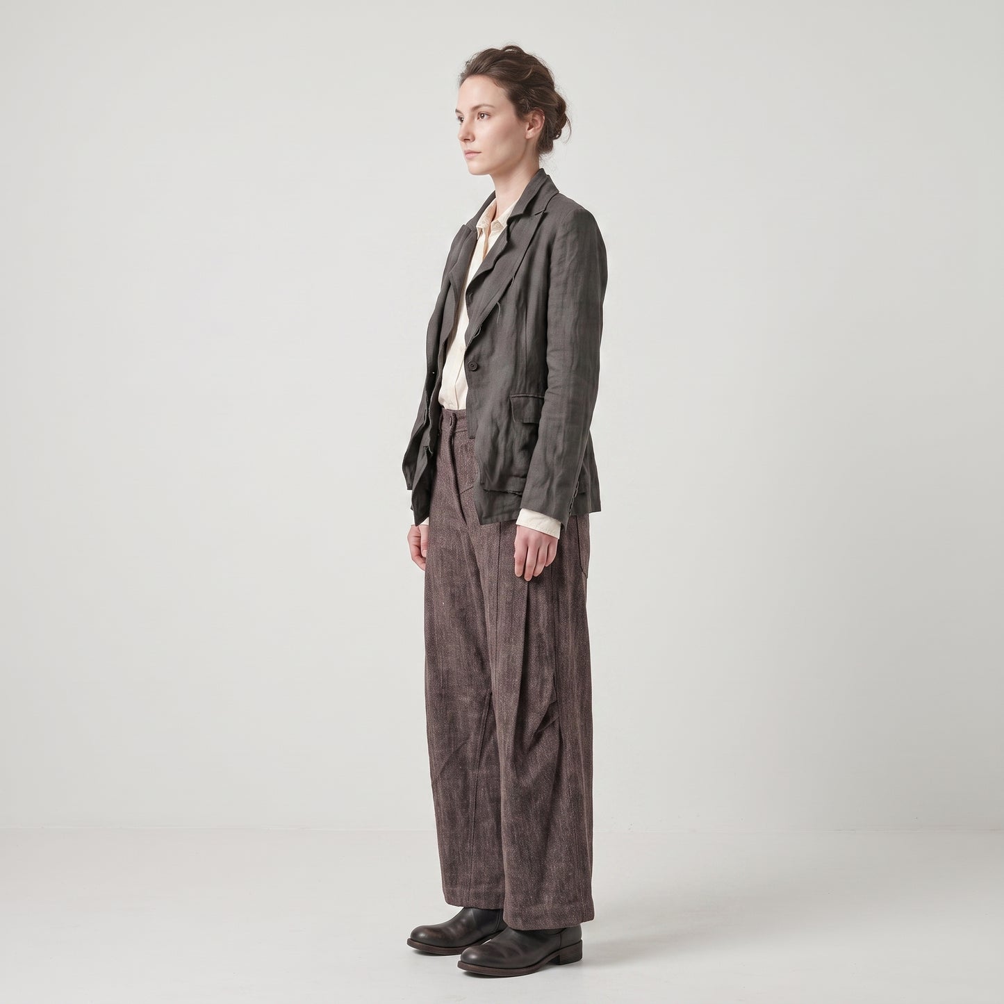 Structured High-Waisted Cropped Trousers