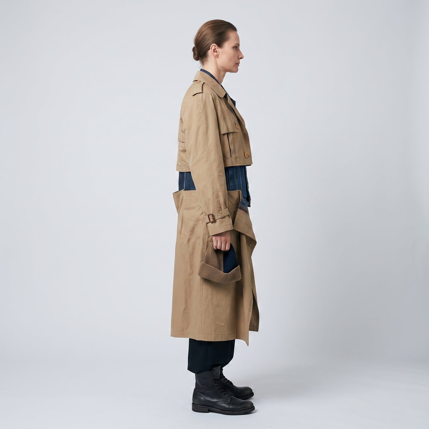 Hybrid Layered Trench Coat