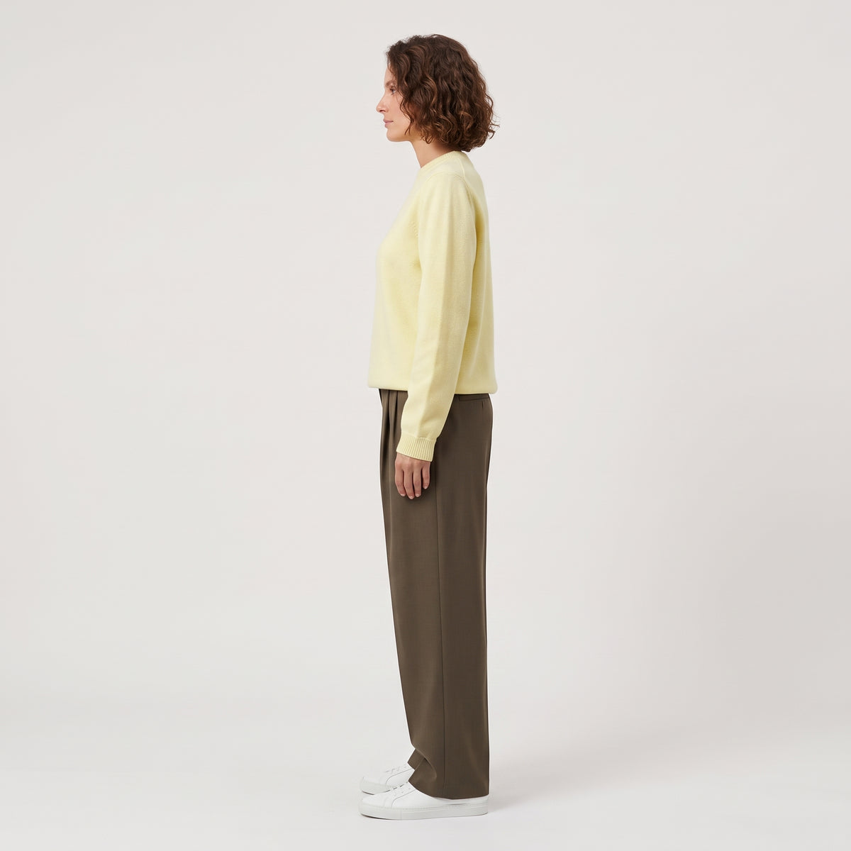 Pastel Yellow Crewneck Knit