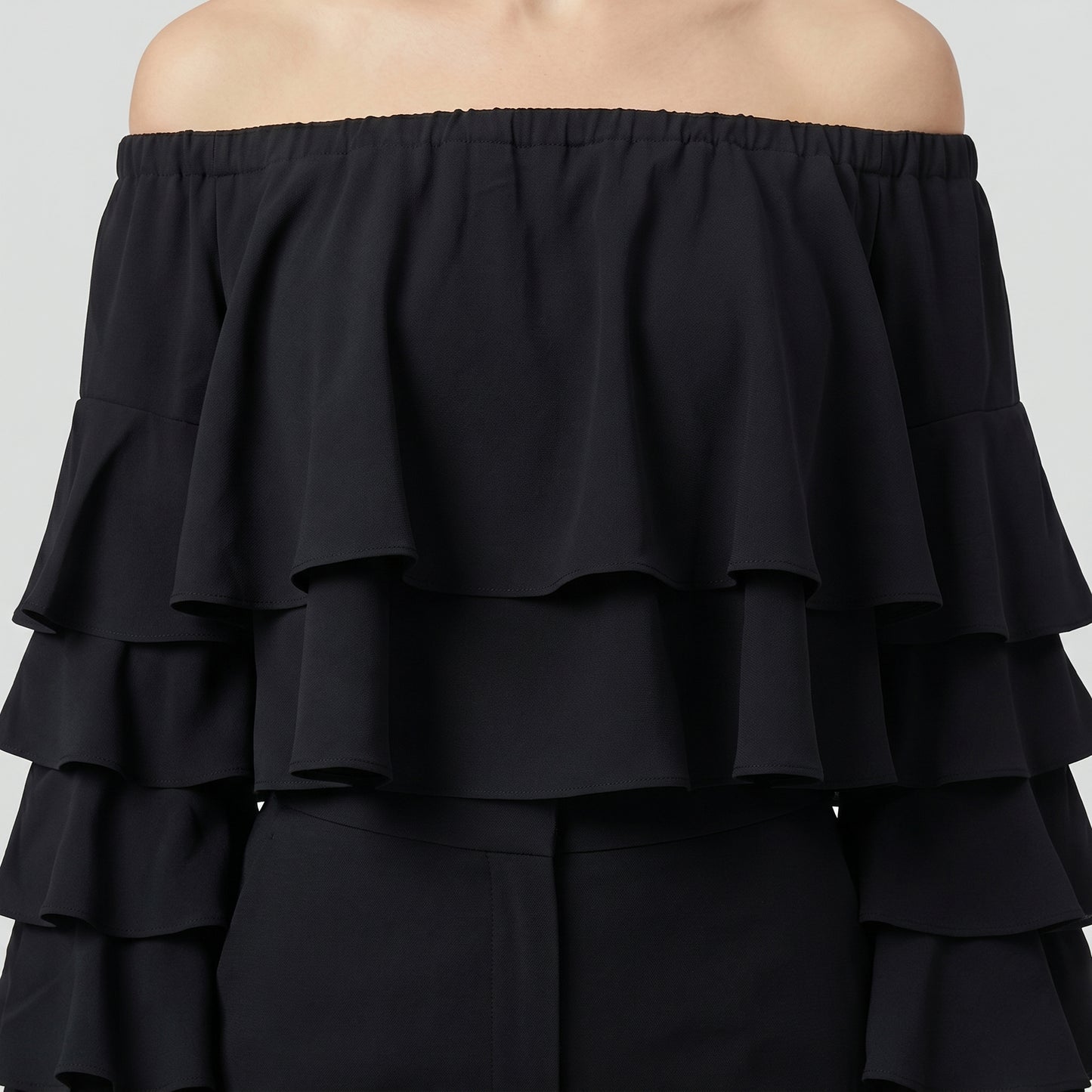 Off-The-Shoulder Ruffle Statement Top