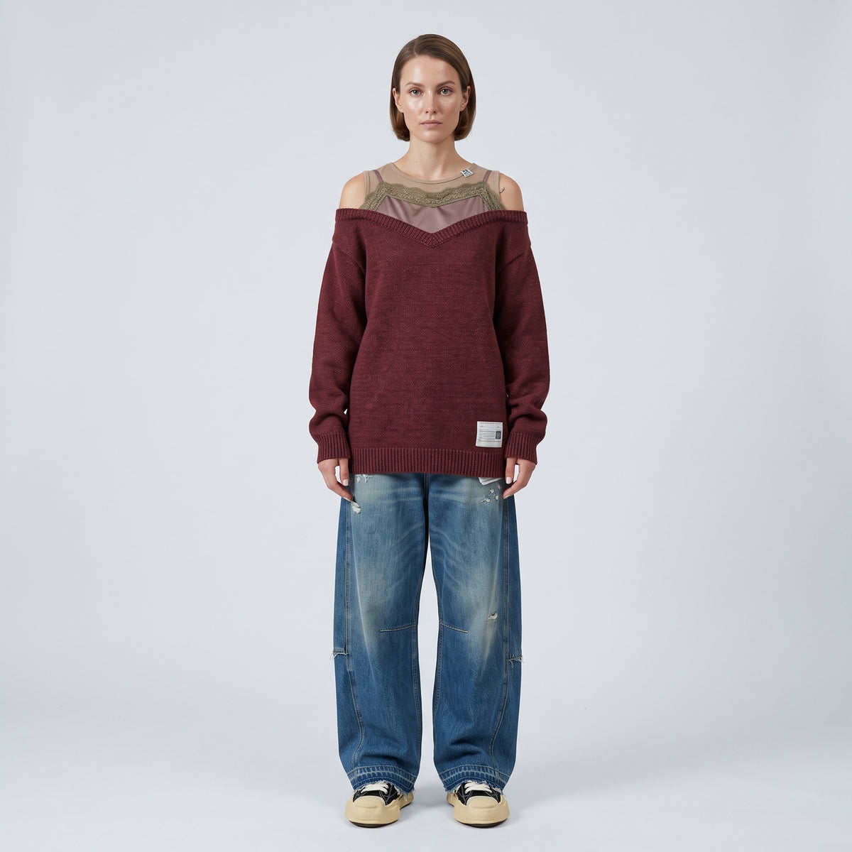 Layered Knit Cami Sweater